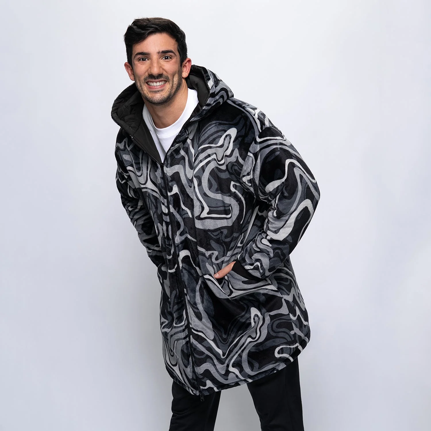 Black/Charcoal Swirl Print - Image 6