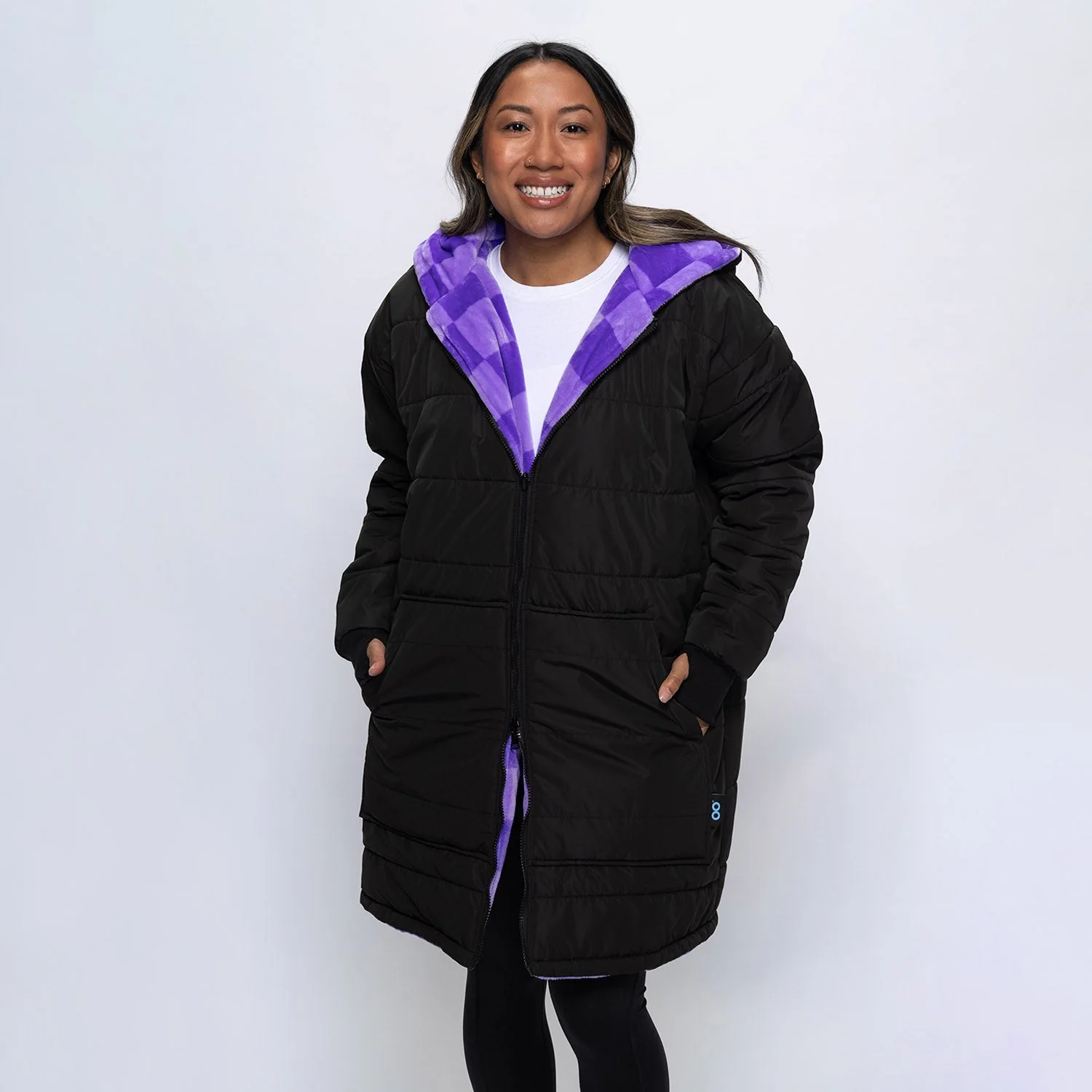 Black/Lilac Checker Print - Image 3