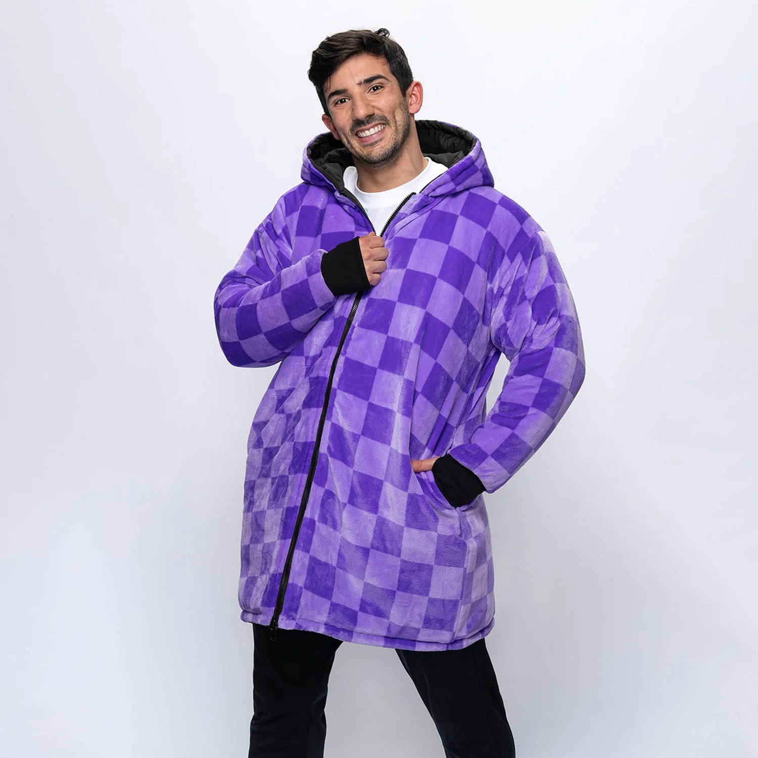 Black/Lilac Checker Print - Image 6